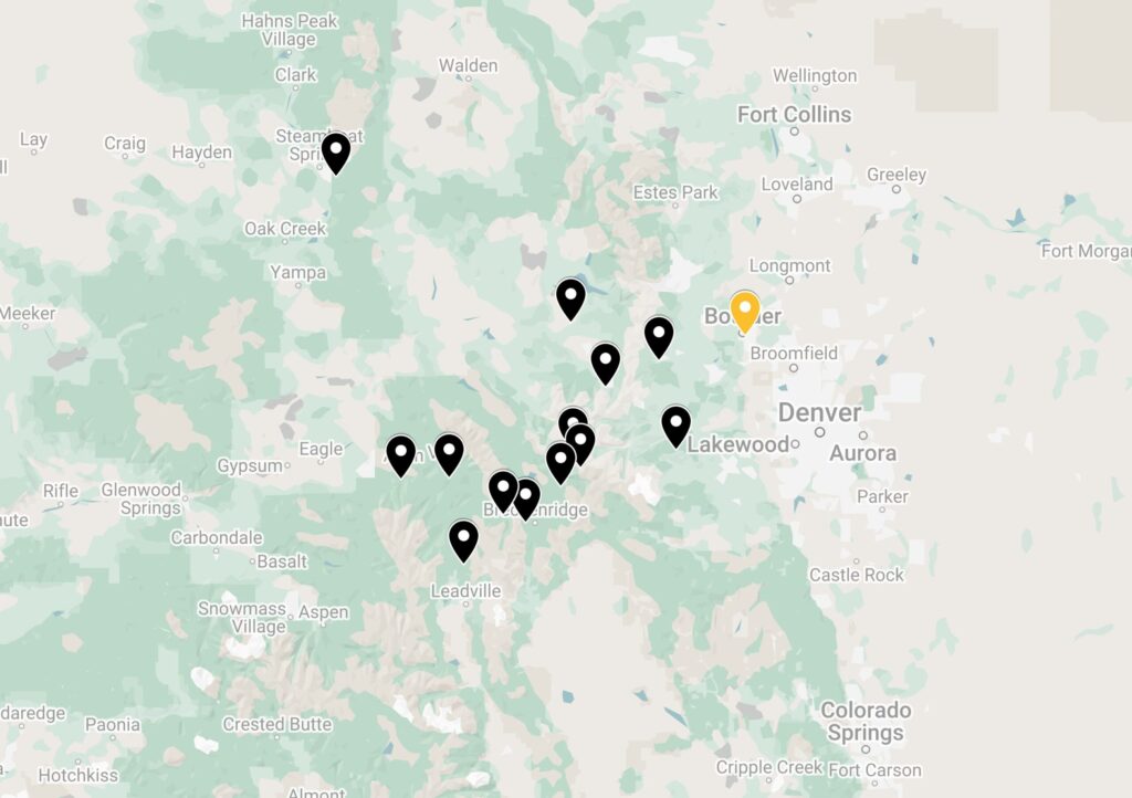 Skiing Near CU Boulder 1 CU Boulder Ski Resort Map